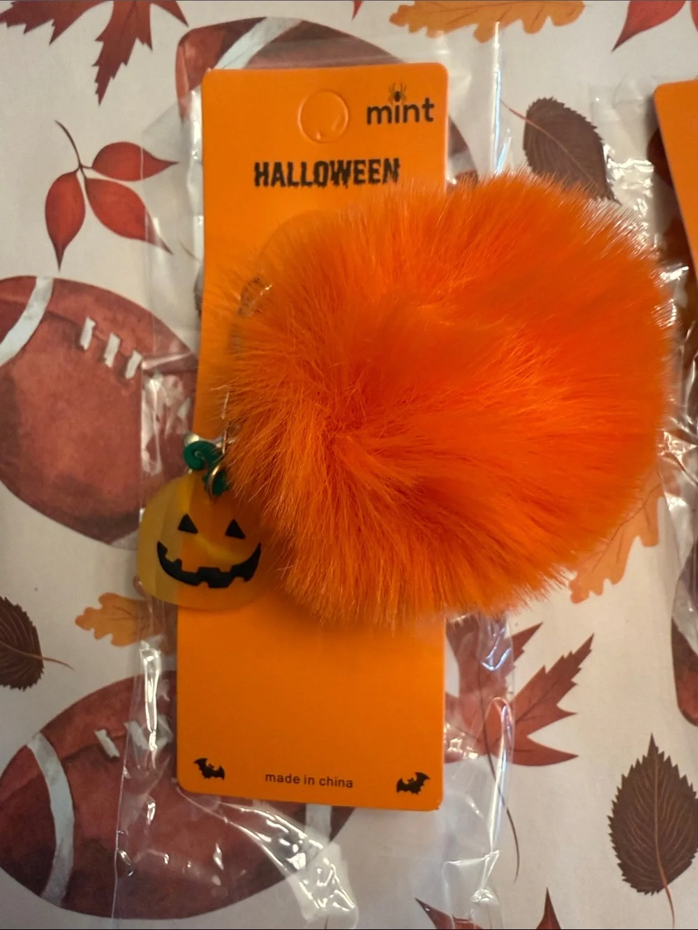 Mint Halloween Fun Pom Pom Key & Card Holders (Black & Orange Varieties)